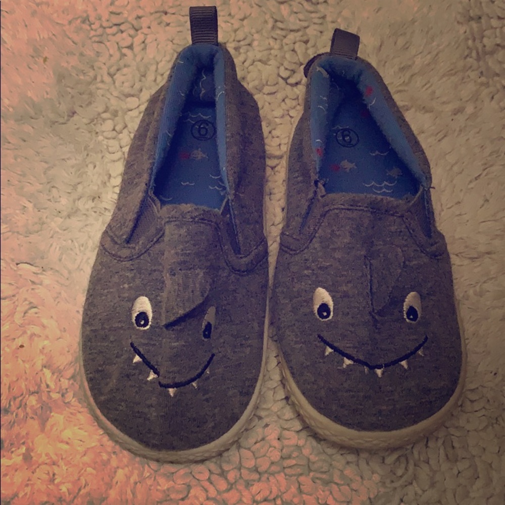 Toddler boy shark slip on shoes